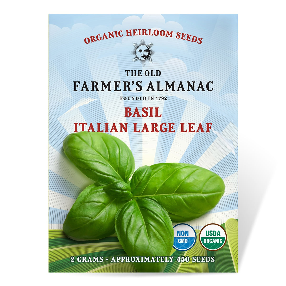 The Old Farmer s Almanac Heirloom Italian Large Leaf Basil Seeds Premium Non GMO Open Pollinated Herb Seeds