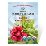 The Old Farmer's Almanac Organic Cherry Belle Radish Seeds - Premium Non-GMO, Open Pollinated, USA Origin, Heirloom, Vegetable Seeds