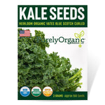 Purely Organic Vates Blue Scotch Curled Kale Seeds - USDA Organic, Non-GMO, Open Pollinated, Heirloom, USA Origin, Vegetable Seeds