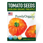 Purely Organic Pineapple Tomato Seeds - USDA Organic, Non-GMO, Open Pollinated, Heirloom, USA Origin, Vegetable Seeds