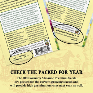 The Old Farmer's Almanac Heirloom Golden Acre Cabbage Seeds - Premium Non-GMO, Open Pollinated, USA Origin, Vegetable Seeds