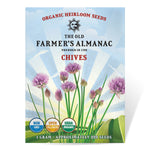 The Old Farmer's Almanac Heirloom Chive Seeds - Premium Non-GMO, Open Pollinated, USA Origin, Herb Seeds