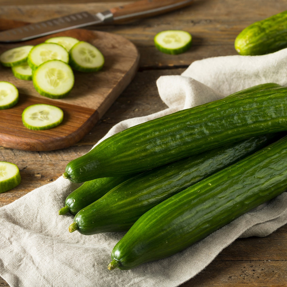 The Old Farmer's Almanac Heirloom Tendergreen Burpless Cucumber Seeds - Premium Non-GMO, Open Pollinated, Vegetable Seeds