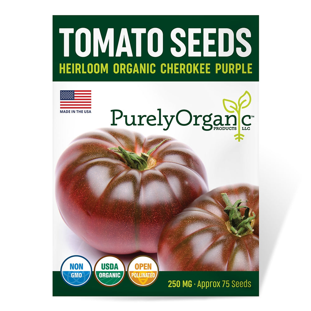 Purely Organic Heirloom Tomato Seeds - Cherokee Purple (Approx 75 Seeds)