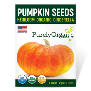 
                
                    Load image into Gallery viewer, Purely Organic Cinderella Pumpkin Seeds - USDA Organic, Non-GMO, Open Pollinated, Heirloom, USA Origin, Vegetable Seeds
                
            