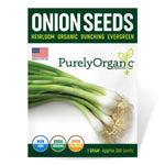 Purely Organic Heirloom Onion Seeds - Bunching Evergreen (Approx 200 Seeds)