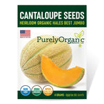 Purely Organic Heirloom Cantaloupe Seeds - Hales Best Jumbo (Approx 120 Seeds)