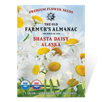 The Old Farmer's Almanac Shasta Alaska Daisy Seeds - Premium Non-GMO, Open Pollinated, Flower Seeds