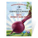 The Old Farmer's Almanac Heirloom Detroit Dark Red Beet Seeds - Premium Non-GMO, Open Pollinated, USA Origin, Vegetable Seeds