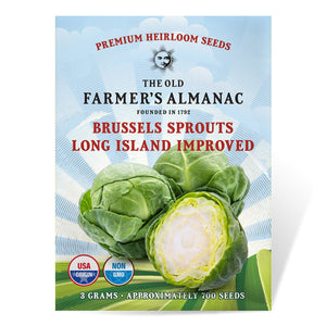 The Old Farmer's Almanac Brussels Sprouts Seeds (Long Island Improved) - Approx 700 Seeds