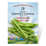 The Old Farmer's Almanac Heirloom Blue Lake Bush Bean Seeds - Premium Non-GMO, Open Pollinated, USA Origin, Vegetable Seeds