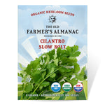 The Old Farmer's Almanac Heirloom Slow Bolt Cilantro Seeds - Premium Non-GMO, Open Pollinated, USA Origin, Herb Seeds