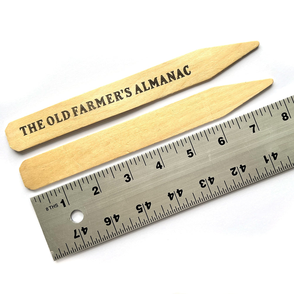 The Old Farmer's Almanac Wooden Garden Plant Markers (40 Stakes - 8.0 x 0.875 Inches Each)